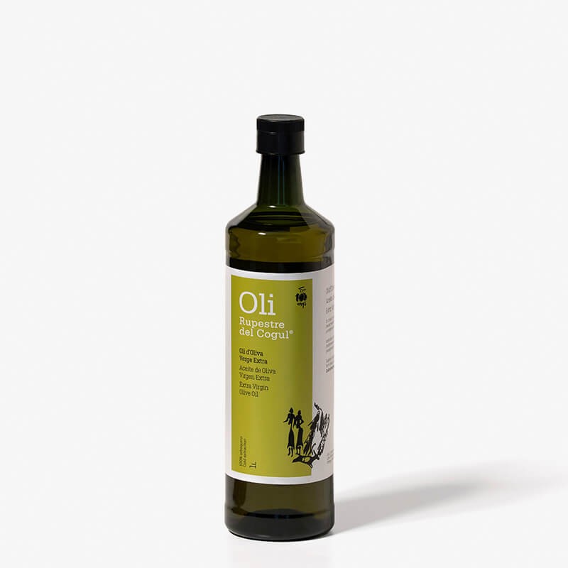 Bouteille en plastique d'1 litre. Huile d’Olive Vierge Extra. arbequina garrigues
