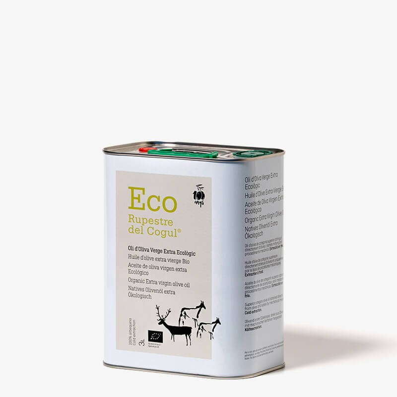 Llauna de 3 Litres Ecològic - Oli d'Oliva Verge extra Ecològic - 100% Arbequina - DOP Les Garrigues Sense bisfenol a