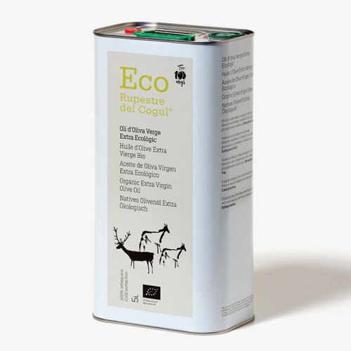 Lata de 5 Litros Ecológico - Aceite de Oliva Virgen Extra Ecológico - 100% Arbequina - Dop Les Garrigues sin bisfenol a