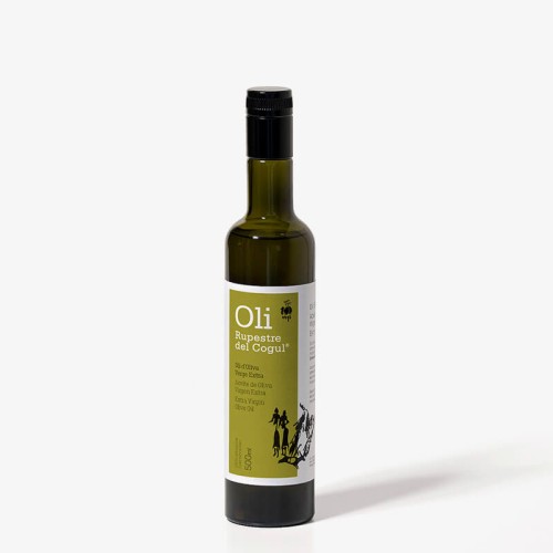 Glasflasche 500 ml. Natives Olivenöl Extra les garrigues arbequina