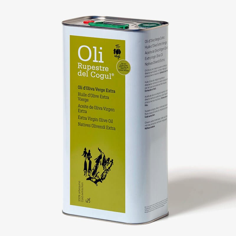 Llauna de 5 Litres - Sense BPA - Oli d'Oliva Verge extra verd - 100% Arbequina - DOP Les Garrigues