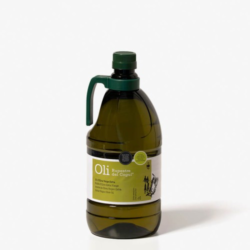 Garrafa de plástico 2 Litros sin filtrar - Aceite de Oliva Virgen Extra - 100% Arbequina - Dop Les Garrigues
